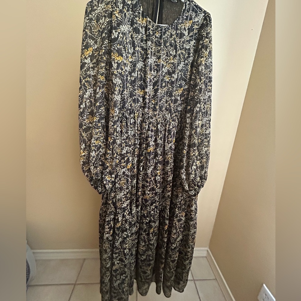 Zara floral maxi dress